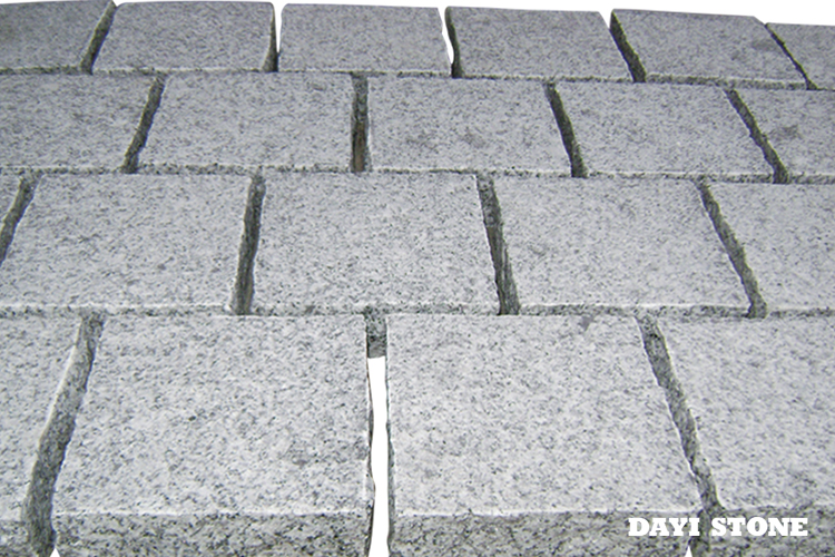 Cubes Light Grey Granite G603 Top flamed sides natural split bottom sawn 10x10x10cm